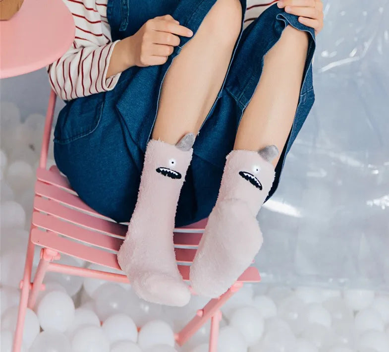 Monsters fluffy socks