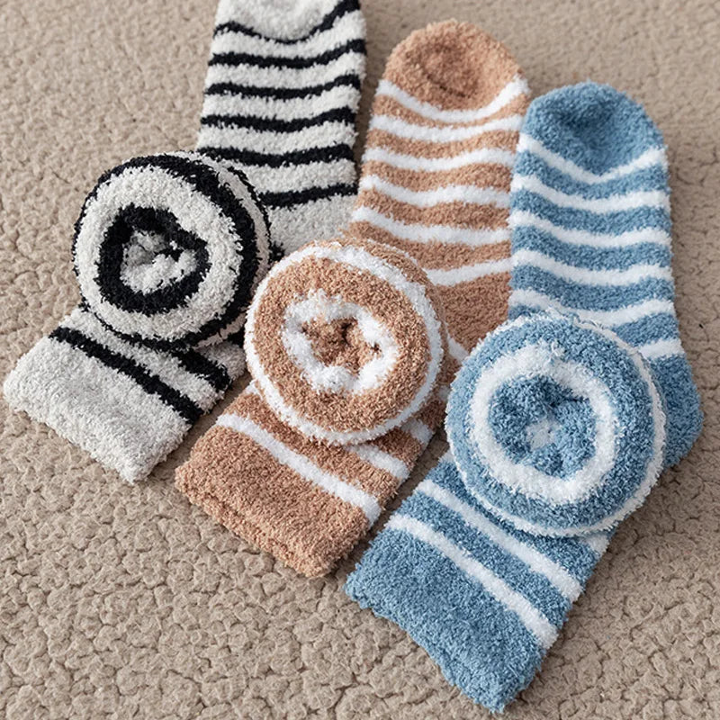 Stripes (5 pairs) fluffy socks