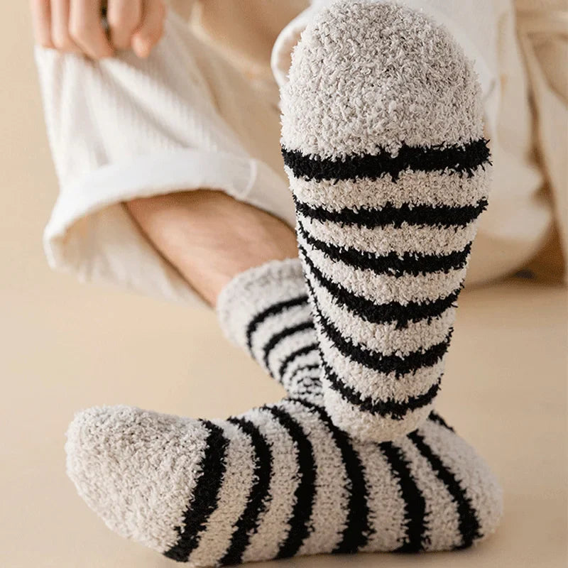 Stripes (5 pairs) fluffy socks
