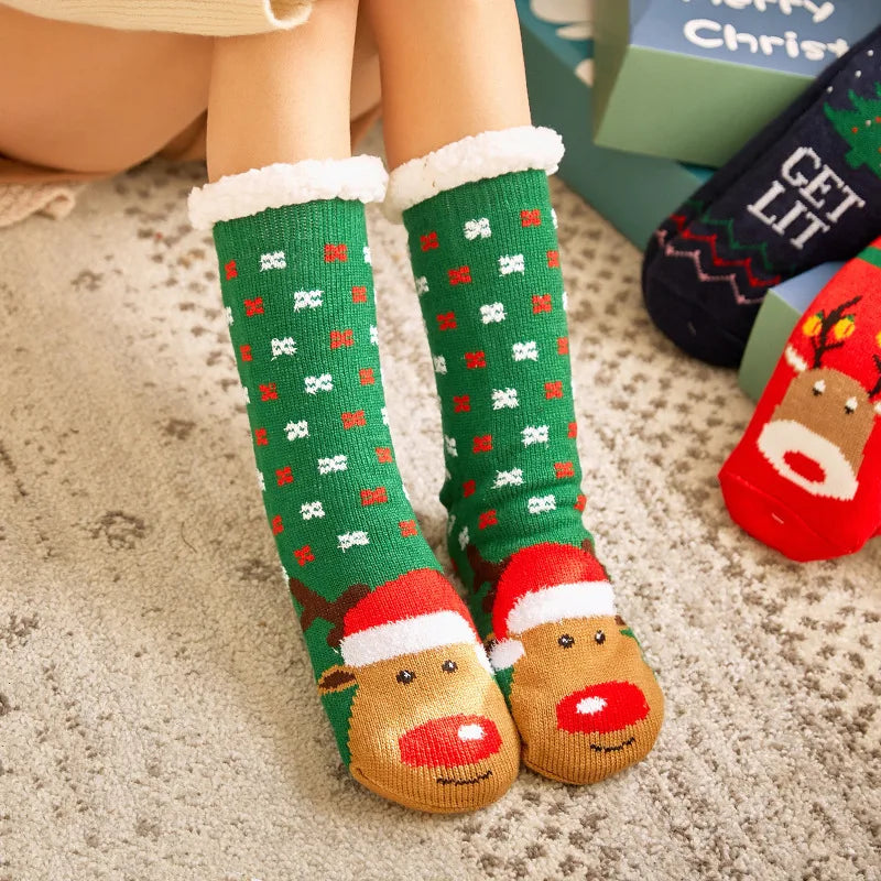 Cute christmas fluffy socks