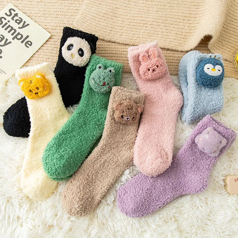 Animals fuzzy socks