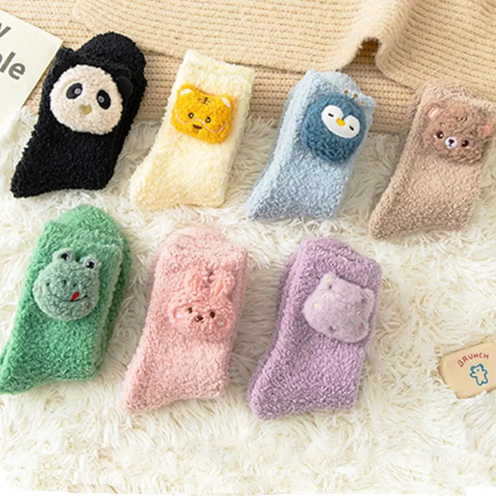 Animals fuzzy socks