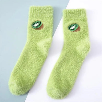 Kiwi fluffy socks