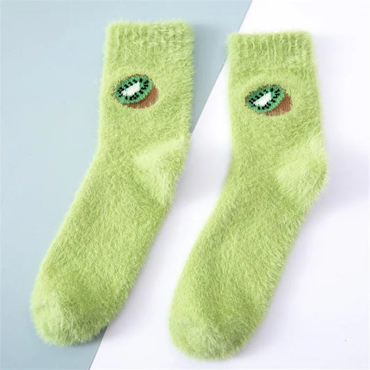 Kiwi fluffy socks