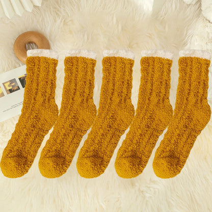 5 Pairs Fuzzy Socks