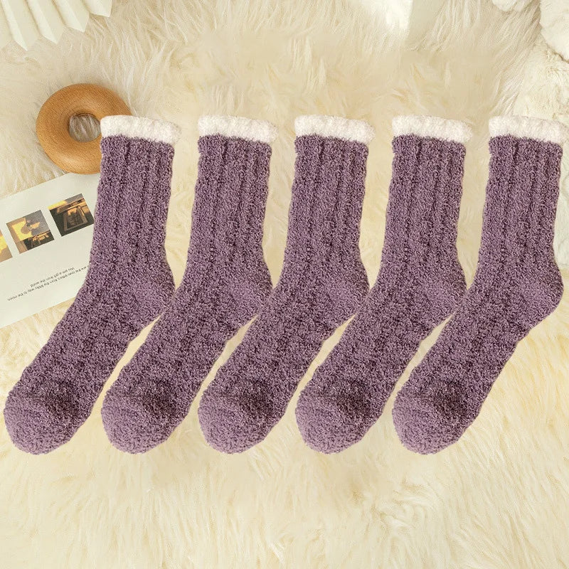 5 Pairs Fuzzy Socks