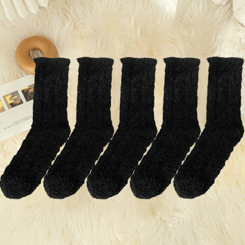 5 Pairs Fuzzy Socks