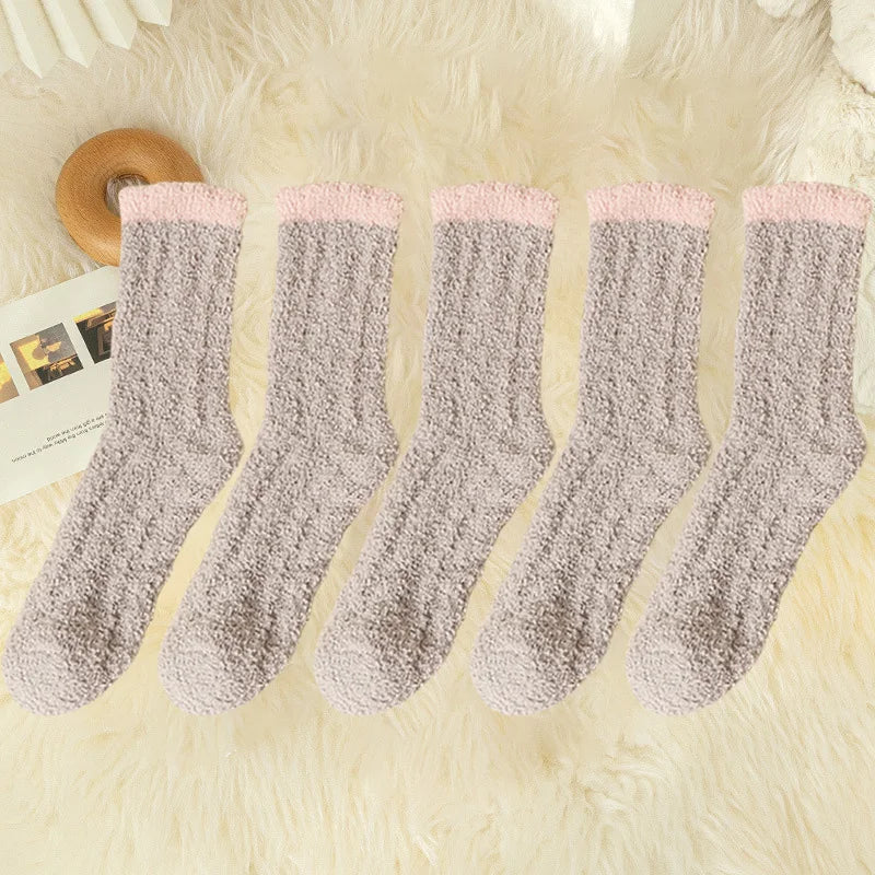 5 Pairs Fuzzy Socks