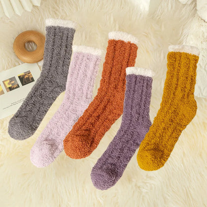 5 Pairs Fuzzy Socks