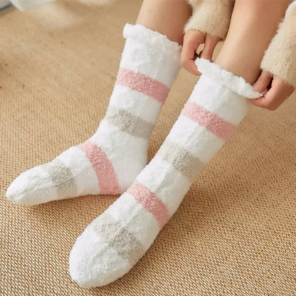 Stripe Snuggle Fuzzy Socks