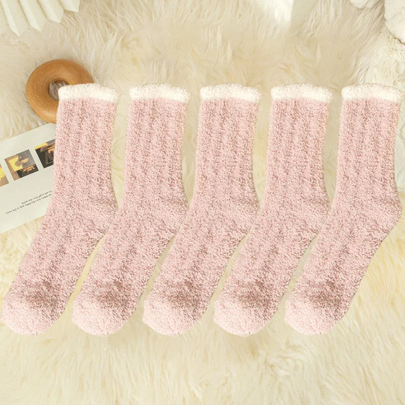 5 Pairs Fuzzy Socks