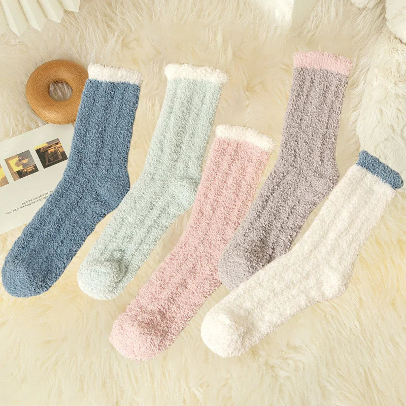 5 Pairs Fuzzy Socks