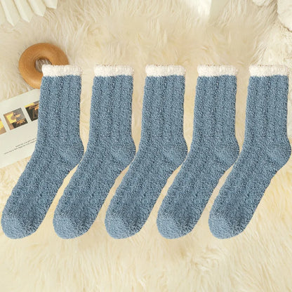 5 Pairs Fuzzy Socks