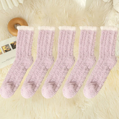 5 Pairs Fuzzy Socks