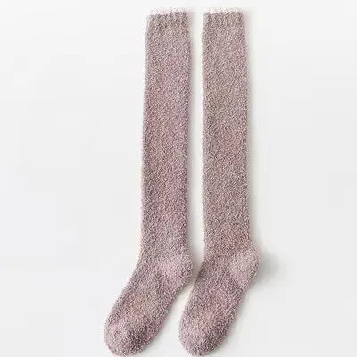 Long Fuzzy Socks Women